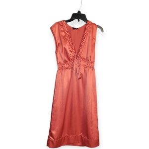 Max & Cleo Coral Midi Shift Dress